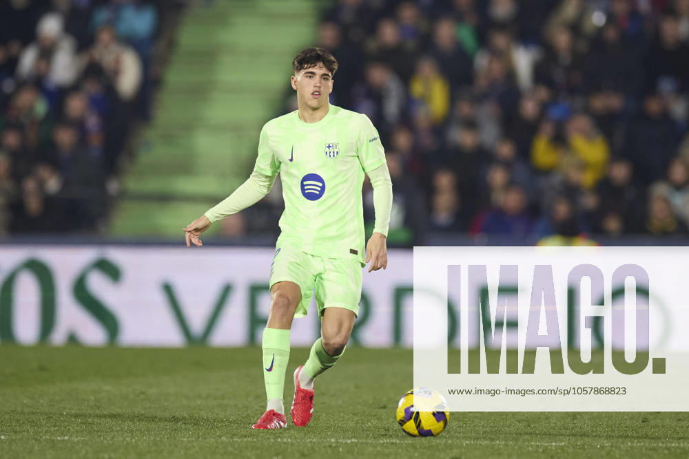 Getafe CF v FC Barcelona, Barca - LaLiga EA Sports Pau Cubarsi of FC Barcelona in action during the LaLiga EA Sports match between Getafe CF and FC Barcelona at Coliseum Alfonso Perez on January 18, 2025, in Getafe, Spain. Getafe Coliseum Alfonso Perez Madrid Spain RL_GETvFCB_000029