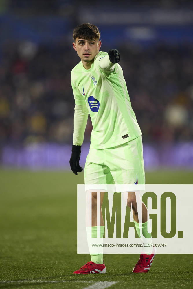 Getafe CF v FC Barcelona, Barca - LaLiga EA Sports Pedri Gonzalez of FC Barcelona reacts during the LaLiga EA Sports match between Getafe CF and FC Barcelona at Coliseum Alfonso Perez on January 18, 2025, in Getafe, Spain. Getafe Coliseum Alfonso Perez Madrid Spain RL_GETvFCB_000052