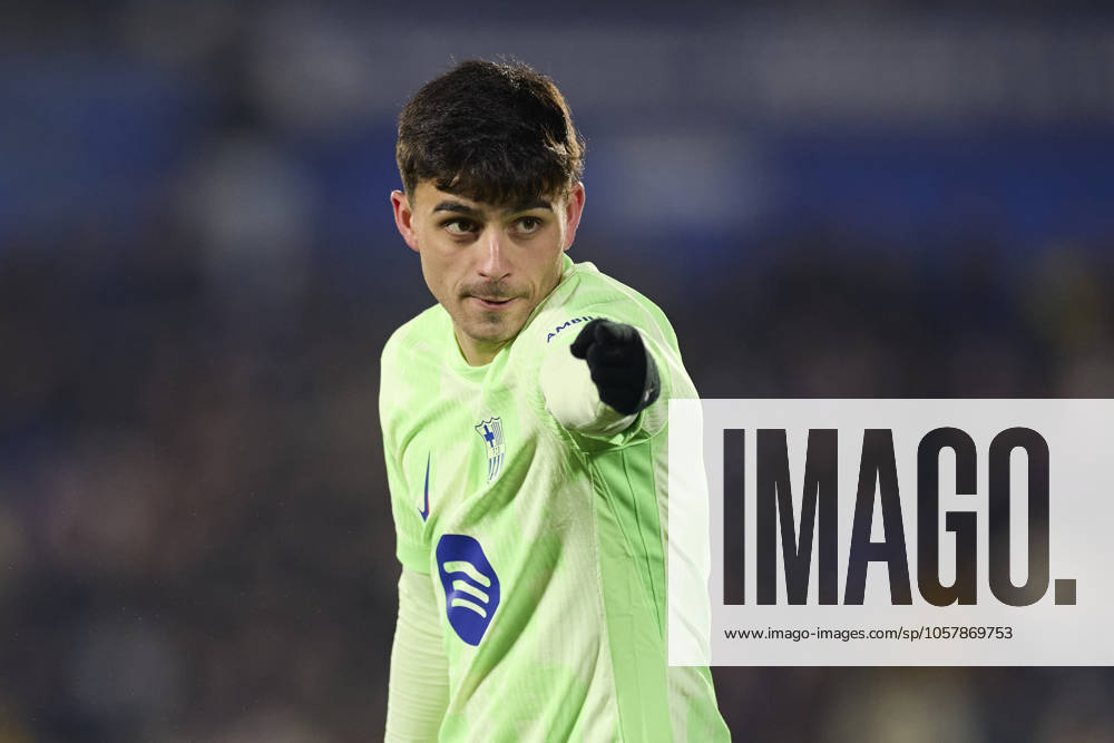 Getafe CF v FC Barcelona, Barca - LaLiga EA Sports Pedri Gonzalez of FC Barcelona reacts during the LaLiga EA Sports match between Getafe CF and FC Barcelona at Coliseum Alfonso Perez on January 18, 2025, in Getafe, Spain. Getafe Coliseum Alfonso Perez Madrid Spain RL_GETvFCB_000053