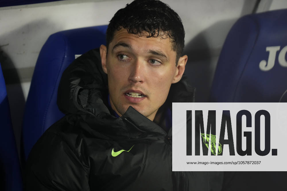 Getafe CF v FC Barcelona, Barca - La Liga EA Sports Andreas Christensen centre-back of Barcelona and Denmark sitting on the bench prior the La Liga EA Sports match between Getafe CF and FC Barcelona at Estadio Coliseum on January 19, 2025 in Getafe, Spain. Getafe Madrid Spain
