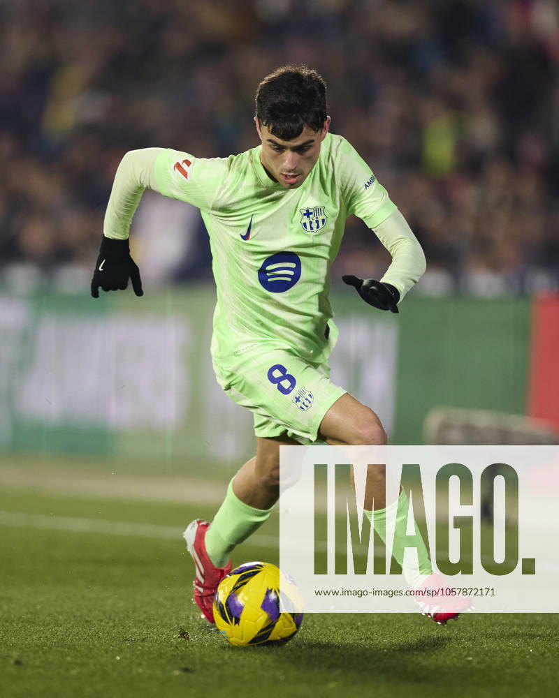 Getafe CF v FC Barcelona, Barca - LaLiga EA Sports Pedri Gonzalez of FC Barcelona in action during the LaLiga EA Sports match between Getafe CF and FC Barcelona at Coliseum Alfonso Perez on January 18, 2025, in Getafe, Spain. Getafe Coliseum Alfonso Perez Madrid Spain RL_GETvFCB_000068