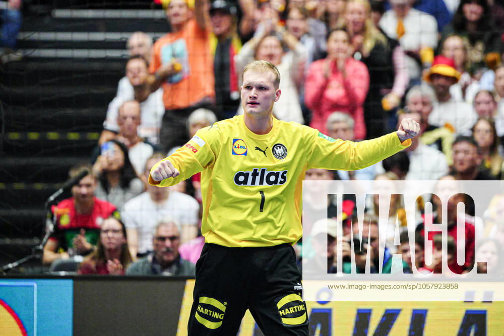 Goal celebration David Spaeth Germany, 01 DEN, Germany vs Czech Republic, Handball, IHF World Championship 2025, Group A, Matchday 3, 19 01 2025 DEN, Germany vs Czech Republic, Handball, IHF World Championship 2025, Group A, Matchday 3, 19 01 2025 Herning
