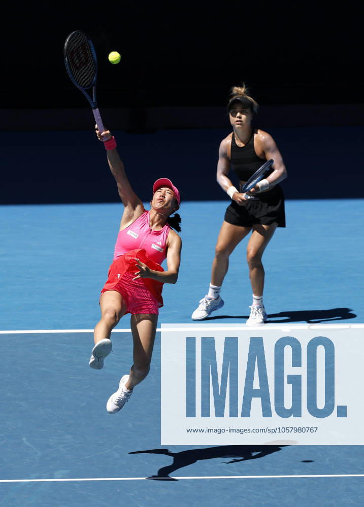 Tennis: Australian Open Miyu Kato (R) of Japan and Renata Zarazua of Mexico play against Gabriela Dabrowski of Canada and Erin Routliffe of New Zealand in the women s doubles quarterfinals at the Australian Open tennis tournament in Melbourne on Jan. 21. 2025. A14AA0004018643P