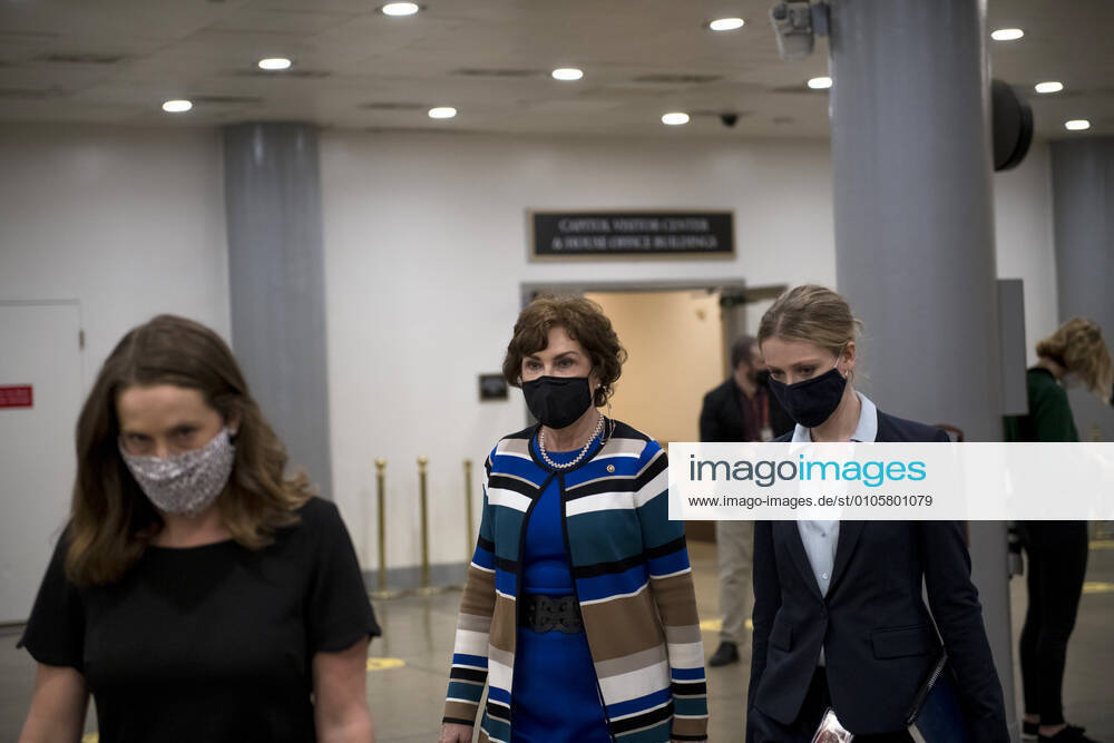 United States Senator Jacky Rosen (Democrat of Nevada) makes hier way to a train in the Senate subway following a vote at the US Capitol in Washington, DC, Wednesday