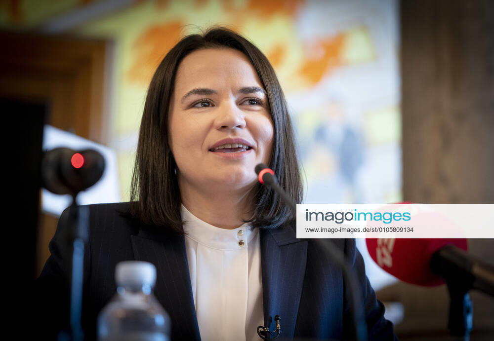Press conference with Belarusian opposition politician Svetlana Tikhanovskaja at Christiansborg, Thursday 22 October 2020 Svetlana Tikhanovskaja is on a two-day visit to Denmark to receive the Politics Freedom Prize, Copenhagen Denmark