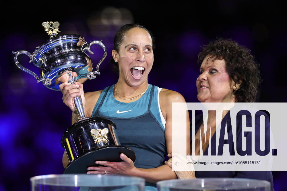 Madison Keys, USA, after final of 2025 Australian Open in Melbourne