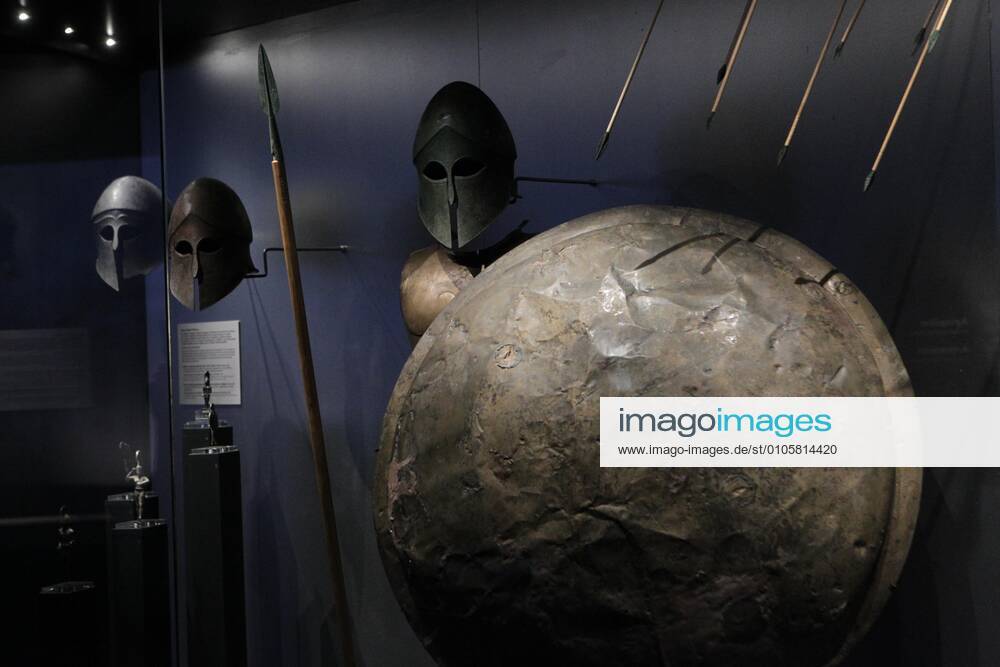 The National Archaeological Museum presents the new temporary exhibition titled Glorious Victories. Between Myth and History , which is part of the celebration program for the 2,500th anniversary of the Battle of Thermopylae and the Naval Battle of Salamis. Athens Greece - ZUMAv62_ 20201022_zaf_v62_011