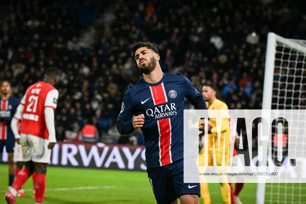 Ligue 1 PSG vs Stade de Reims - FA Paris Saint-Germain’s forward Marco Asensio reacts during the French L1 football match between Paris Saint-Germain and Stade de Reims at the Parc des Princes stadium in Paris on January 25, 2025. Photo by Firas Abdullah ABACAPRESS.COM Paris Île-de-France France