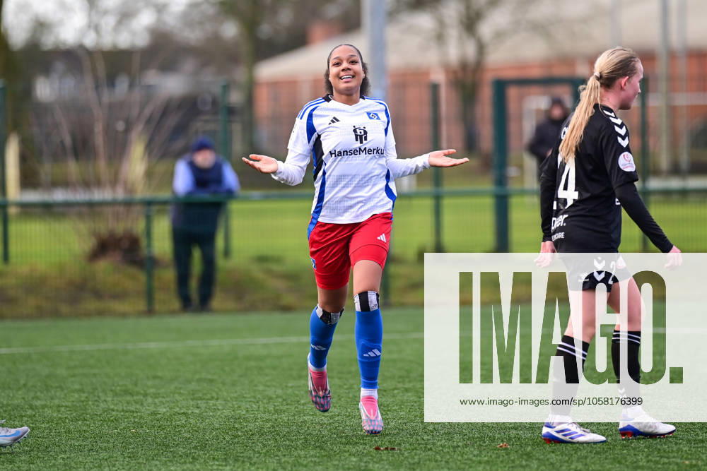 Soccer I Women I 2024 2025 season I Test match I Hamburger SV Kolding IF I 25 01 2025 Goal celebration, jubilation, enthusiasm, euphoria, joy, happiness, cheerfulness at Sibel Agirman 2, Hamburger SV