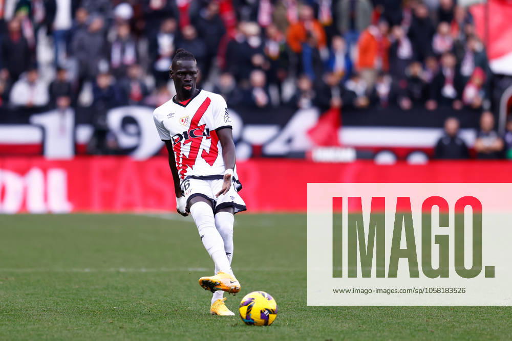 Pathe Ciss of Rayo Vallecano in action during the Spanish League, LaLiga EA Sports, football match played between Rayo Vallecano and Girona FC at Estadio de Vallecas on January 26, 2025, in Madrid, Spain. Madrid SPAIN - ZUMAa181 20241031_zaa_a181_135