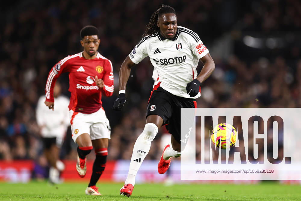 Fulham gegen Manchester United 26. Januar 2025, London Premier League Fußball Fulham gegen Manchester United Calvin Bassey von Fulham Foto Jacques Feeney Abseits London UK