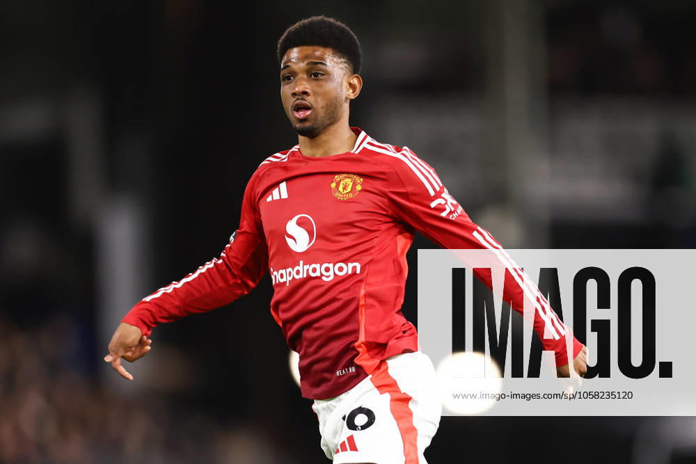Fulham gegen Manchester United 26. Januar 2025, London Premier League Fußball Fulham gegen Manchester United Amad Diallo von Manchester United Foto Jacques Feeney Abseits London UK