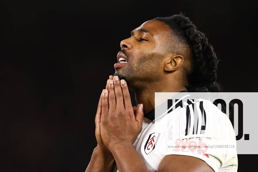 Fulham gegen Manchester United 26. Januar 2025, London Premier League Fußball Fulham gegen Manchester United Adama Traore von Fulham reagiert Foto Jacques Feeney Abseits London UK