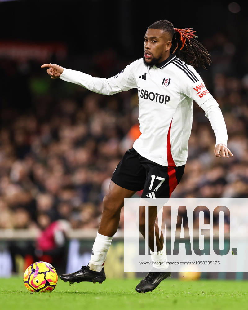 Fulham gegen Manchester United 26. Januar 2025, London Premier League Fußball Fulham gegen Manchester United Alex Iwobi von Fulham Foto Jacques Feeney Abseits London UK