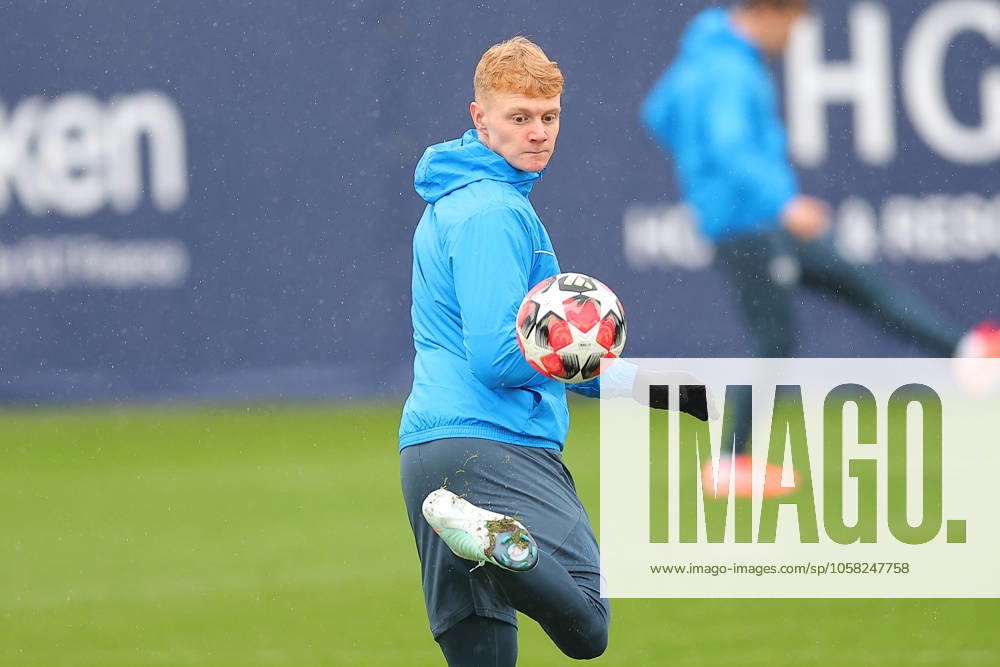 RB Leipzig Training Champions League Leipzig, 28 01 2025, RBL Training Center, UEFA Champions League, RB LEIPZIG Final training before tomorrows match at Sturm Graz , In the picture Nicolas Seiwald , For editorial use only Editorial use only ,