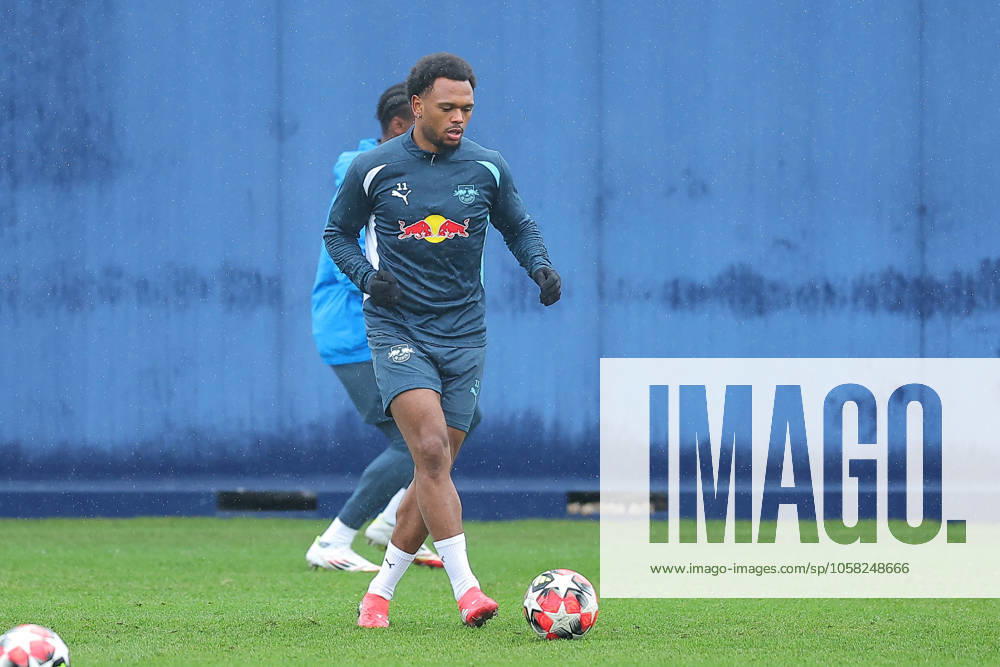 RB Leipzig training Champions League Leipzig, 28 01 2025, RBL training center, UEFA Champions League, RB LEIPZIG final training before tomorrows match at Sturm Graz , In the picture Lois Openda , For editorial use only Editorial use only ,