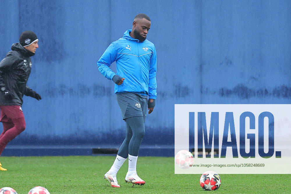 RB Leipzig Training Champions League Leipzig, 28 01 2025, RBL Training Center, UEFA Champions League, RB LEIPZIG Final training before tomorrows match at Sturm Graz , In the picture Lutsharel Geertruida , For editorial use only Editorial use only ,