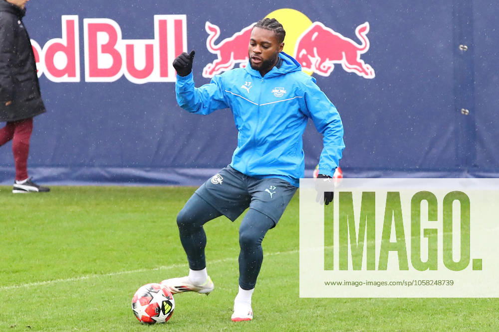 RB Leipzig Training Champions League Leipzig, 28 01 2025, RBL Training Center, UEFA Champions League, RB LEIPZIG Final training before tomorrows match at Sturm Graz , In the picture Ridle Baku , For editorial use only Editorial use only ,