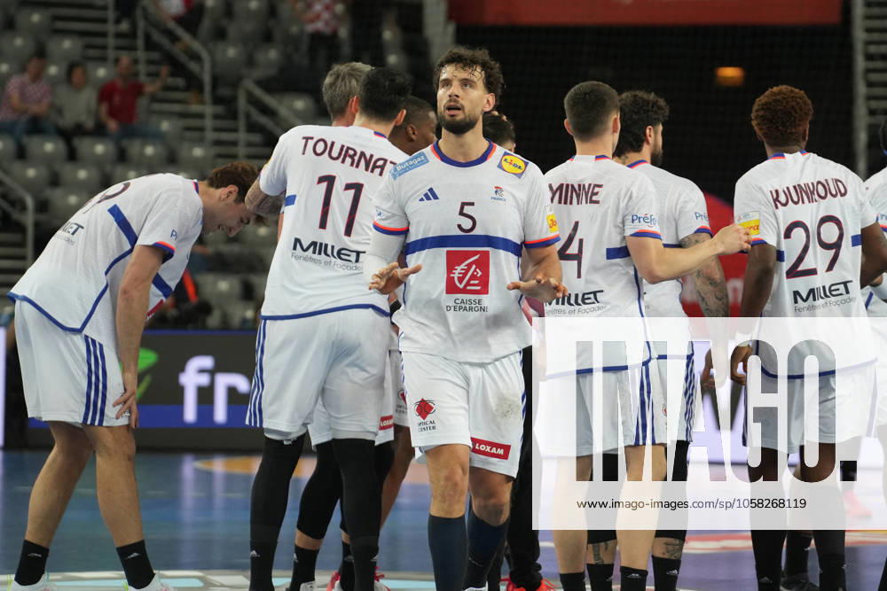 Handball - IHF Men s World Championship, WM, Weltmeisterschaft - France V Egypt Celebration Team France during the IHF Men s World Championship 2025, Quarter-Finals Handball match between France and Egypt on 28 January 2025 at Arena Zagreb in Zagreb, Croatia - Photo Laurent Lairys ABACAPRESS.COM Zagreb Croatia