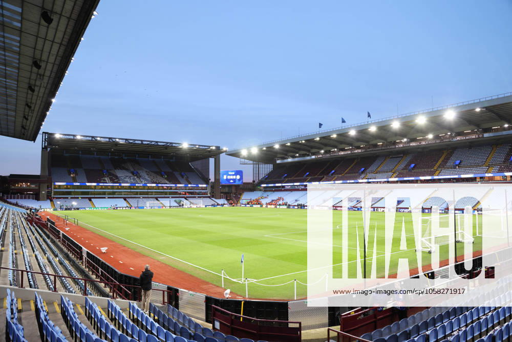 The empty stadium pre-match at the Aston Villa v Celtic UEFA Champions League match, at Villa Park, Birmingham, UK on 29th November, 2025.