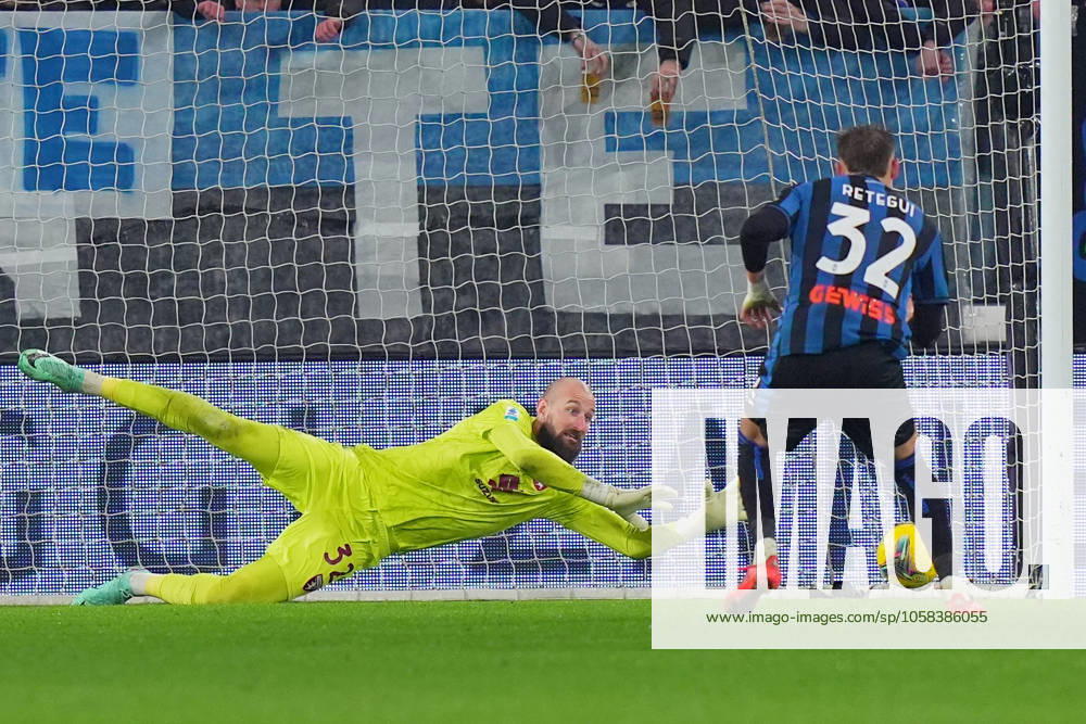 TorinoÕs goalkeeper Vanja Milinkovic-Savic , penalty saved during the Serie A soccer match between Atalanta and Torino FC at Gewiss Stadium in Bergamo , North Italy - , Saturday , February 1th , 2025 . - Soccer .