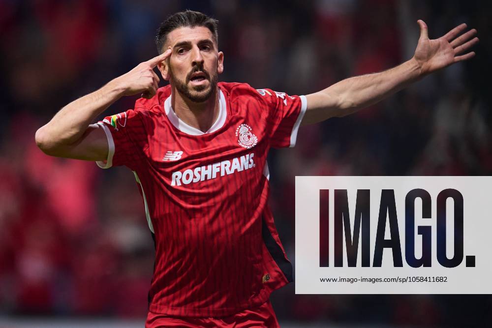 Liga BBVA MX Clausura 2025 Toluca vs Tigres UANL Joao Paulo Dias celebrates his goal 1-0 of Toluca during the 5th round match between Toluca and Tigres UANL as part of the Liga BBVA MX, Torneo Clausura 2025 at Nemesio Diez Stadium, on February 01, 2025 in Toluca, Estadio de Mexico, Mexico. TOLUCA ESTADO DE MEXICO MEXICO