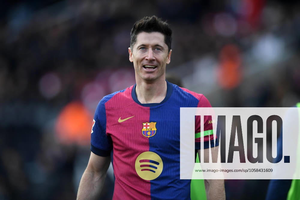 FC Barcelona, Barca v DEPORTIVO ALAVES. OLIMPIC STADIUM LLUIS COMPANYS. MONTJUIC,BARCELONA. February 2,2025 FC BARCELONA vs DEPORTIVO ALAVES. February 2, 2025 Robert Lewandowski (9) of FC Barcelona celebrates scoring his team s first goal during the match between FC Barcelona and Deportivo Alaves corresponding to the twenty two day of La Liga EA Sports at Olimpic Stadium Lluis Companys of Montjuic in Barcelona, Spain. Barcelona ESP
