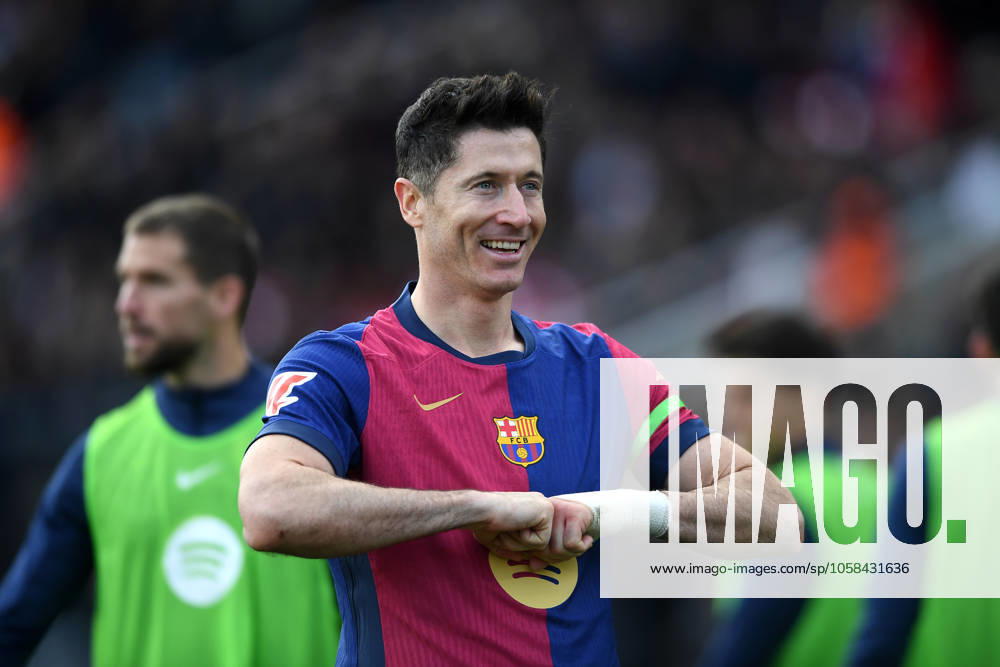 FC Barcelona, Barca v DEPORTIVO ALAVES. OLIMPIC STADIUM LLUIS COMPANYS. MONTJUIC,BARCELONA. February 2,2025 FC BARCELONA vs DEPORTIVO ALAVES. February 2, 2025 Robert Lewandowski (9) of FC Barcelona celebrates scoring his team s first goal during the match between FC Barcelona and Deportivo Alaves corresponding to the twenty two day of La Liga EA Sports at Olimpic Stadium Lluis Companys of Montjuic in Barcelona, Spain. Barcelona ESP