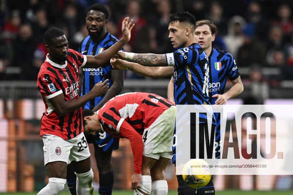 Db Milano 02 02 2025 - campionato di calcio serie A Milan-Inter foto Daniele Buffa Image nella foto: Lautaro Martinez-Fikayo Tomori