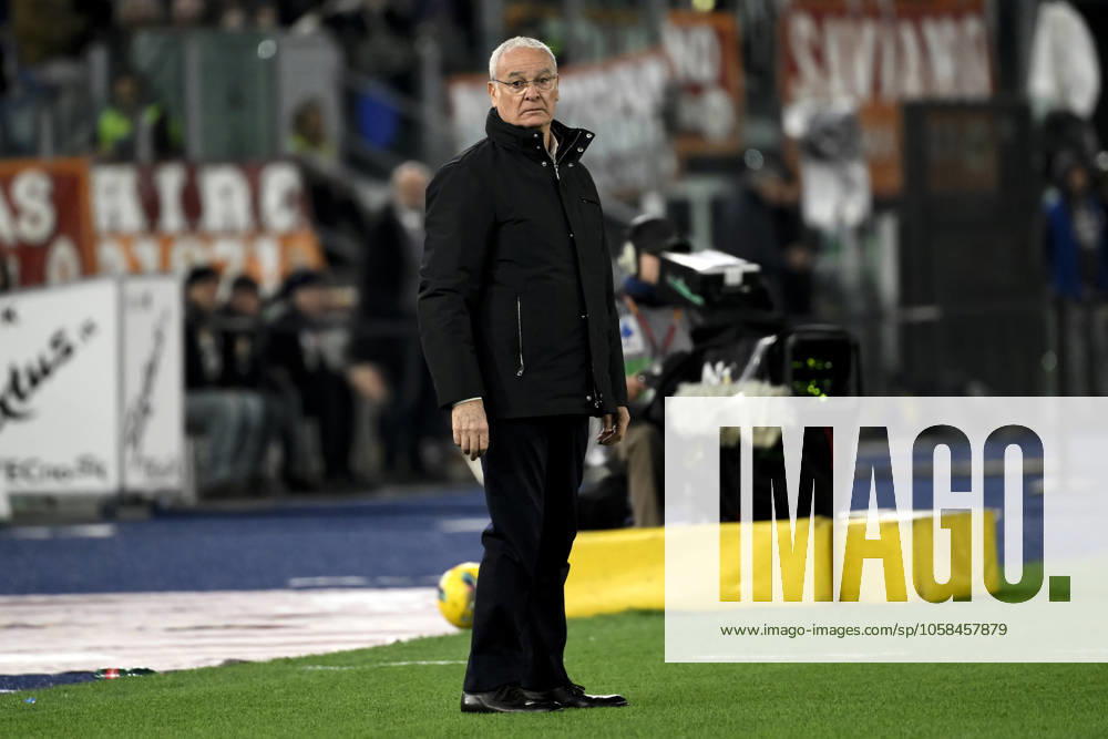 Claudio Ranieri, head coach of AS Roma, looks on during the Serie A football match between AS Roma and SSC Napoli at Olimpico stadium in Rome (Italy), February 2, 2025. AndreaxStaccioli