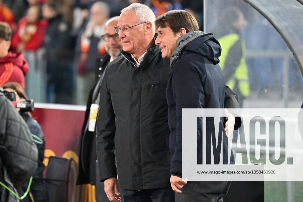 Foto IPP Felice De Martino Roma 02 02 2025 Calcio Campionato serie A 2024-2025 Napoli - Roma Nella foto: Claudio Ranieri e Antonio Conte Italy Photo Press World Copyright Roma italy Italia ITALY