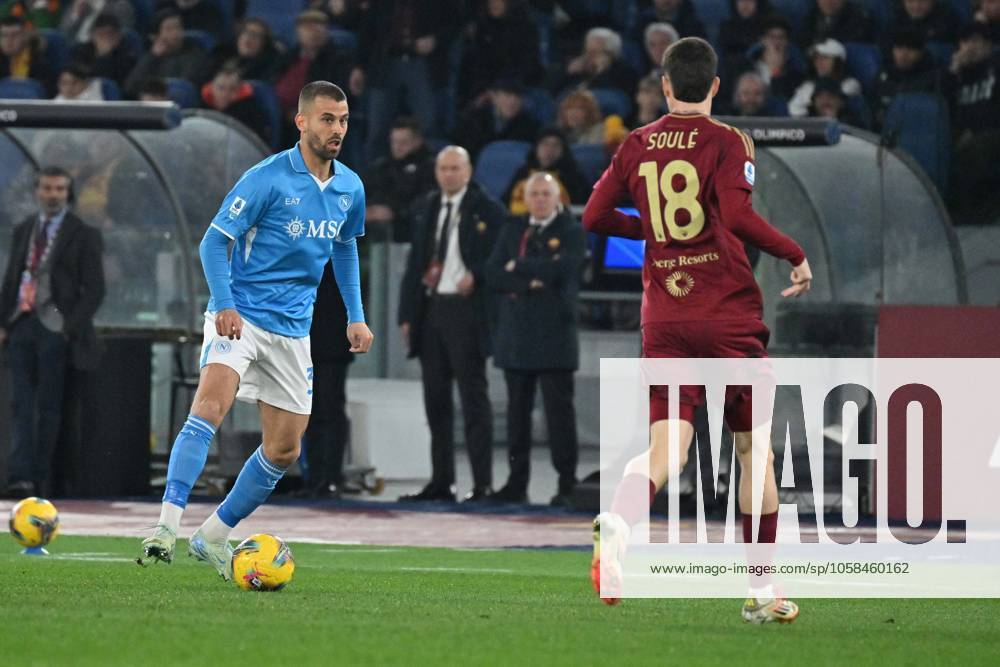 Foto IPP Felice De Martino Roma 02 02 2025 Calcio Campionato serie A 2024-2025 Napoli - Roma Nella foto: Leonardo Spinazzola Italy Photo Press World Copyright Roma italy Italia ITALY