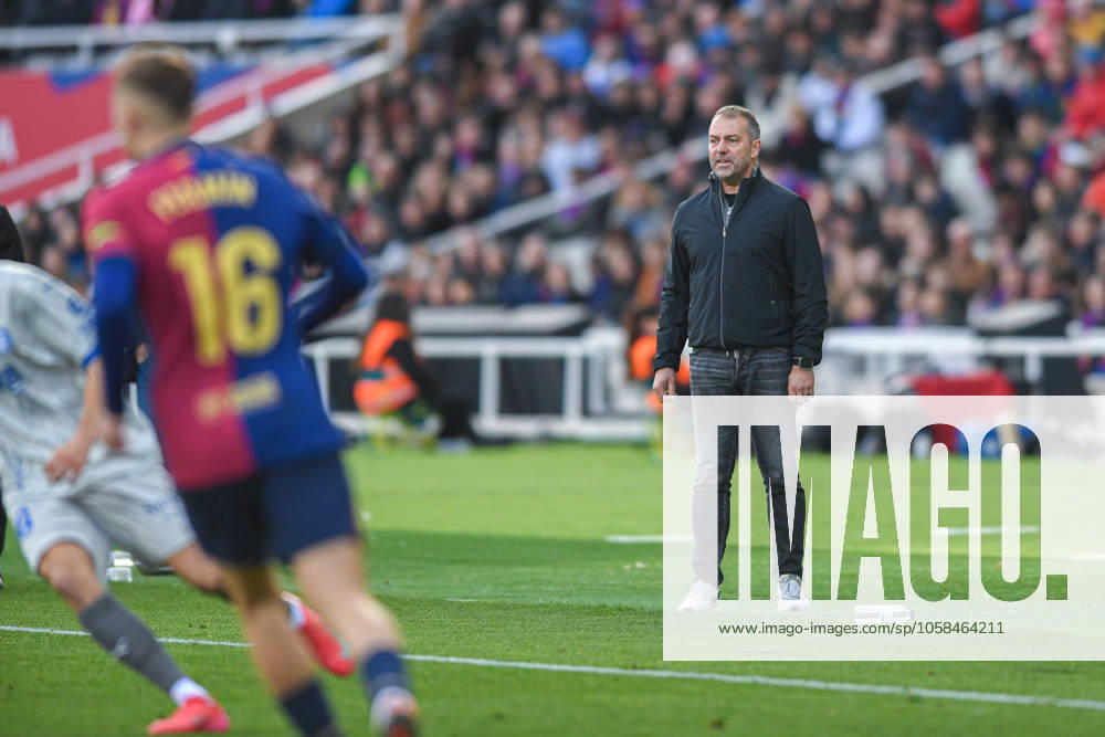FC Barcelona, Barca v DEPORTIVO ALAVES. OLIMPIC STADIUM LLUIS COMPANYS. MONTJUIC,BARCELONA. February 2,2025 FC BARCELONA vs DEPORTIVO ALAVES. February 2, 2025 Hansi Flick head coach of FC Barcelona during the match between FC Barcelona and Deportivo Alaves corresponding to the twenty two day of La Liga EA Sports at Olimpic Stadium Lluis Companys of Montjuic in Barcelona, Spain. Barcelona ESP