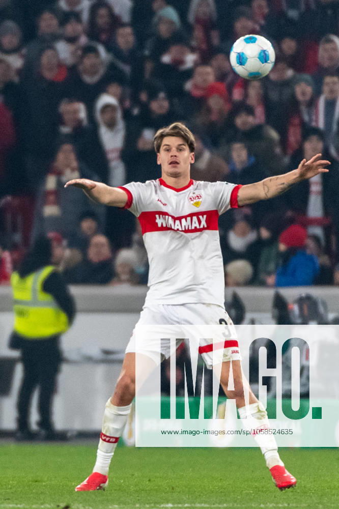 Ramon Hendriks VfB Stuttgart, 03 GER, VfB Stuttgart vs FC Augsburg, Football, Men, DFB Pokal, Quarterfinals, Season 2024 2025, 04 02 2025, DFL DFB REGULATIONS PROHIBIT ANY USE OF PHOTOGRAPHS AS IMAGE SEQUENCES AND OR QUASI VIDEO, GER, VfB Stuttgart vs FC Augsburg, Football, Men, DFB Pokal, Quarterfinals, Season 2024 2025, 04 02 2025 Stuttgart