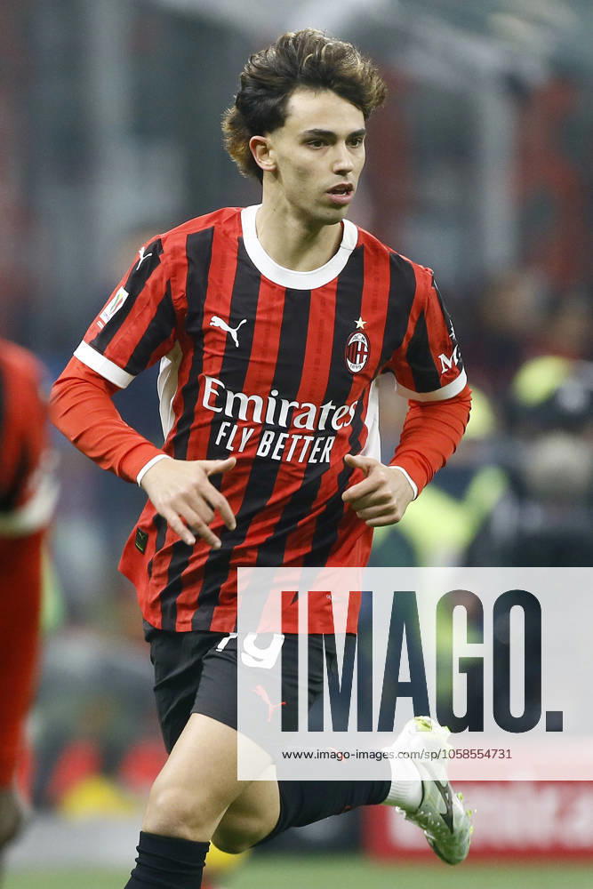 JOAO FELIX SEQUEIRA, Milan, Coppa Italia, Italian Cup, 2024-25, Milan vs Roma 3-1, 05-02-2025, Azione, Action, Single shot COPPA ITALIA 2024-25 MILAN-ROMA 3-1