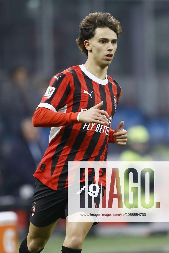 JOAO FELIX SEQUEIRA, Milan, Coppa Italia, Italian Cup, 2024-25, Milan vs Roma 3-1, 05-02-2025, Azione, Action, Single shot COPPA ITALIA 2024-25 MILAN-ROMA 3-1