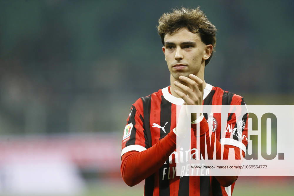JOAO FELIX SEQUEIRA, Milan, Coppa Italia, Italian Cup, 2024-25, Milan vs Roma 3-1, 05-02-2025, Azione, Action, Single shot, Gesti COPPA ITALIA 2024-25 MILAN-ROMA 3-1