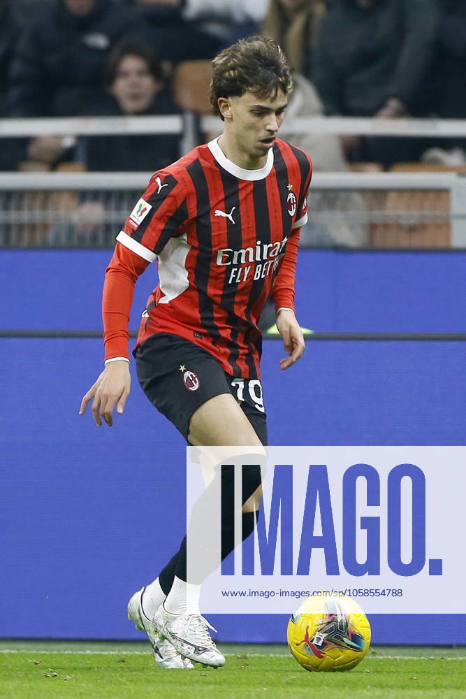 JOAO FELIX SEQUEIRA, Milan, Coppa Italia, Italian Cup, 2024-25, Milan vs Roma 3-1, 05-02-2025, Azione, Action, Single shot COPPA ITALIA 2024-25 MILAN-ROMA 3-1