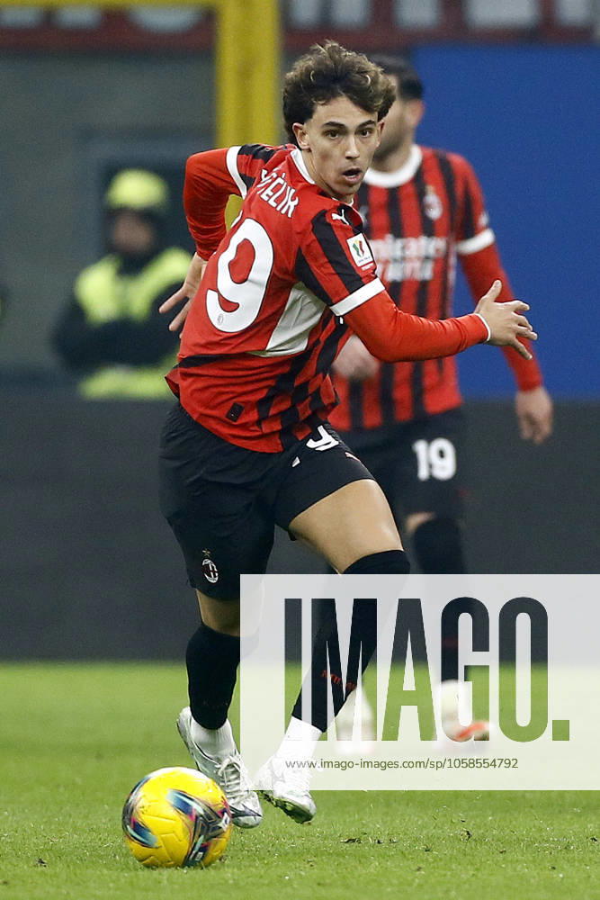 JOAO FELIX SEQUEIRA, Milan, Coppa Italia, Italian Cup, 2024-25, Milan vs Roma 3-1, 05-02-2025, Azione, Action, Single shot COPPA ITALIA 2024-25 MILAN-ROMA 3-1