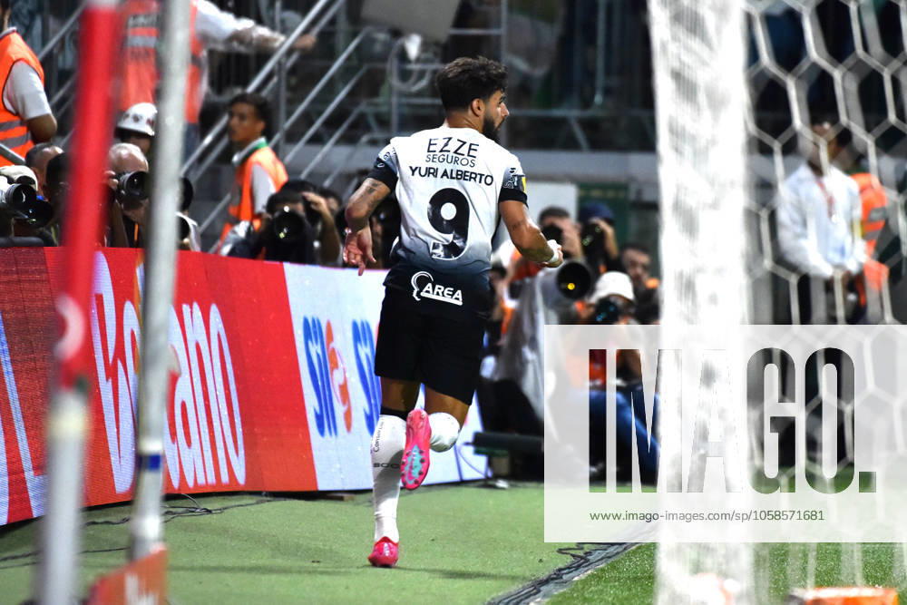 Palmeiras x Corinthians SÃO PAULO, SP - 06.02.2025: PALMEIRAS X CORINTHIANS - Yuri Alberto, Corinthians player, celebrates the goal during the match between Palmeiras x Corinthians, valid for the seventh round of the 2025 São Paulo Football Championship, this Thursday, (6) at Allianz Parque, SP. (Photo: Roberto Casimiro Fotoarena) x2685551x RobertoxCasimiro