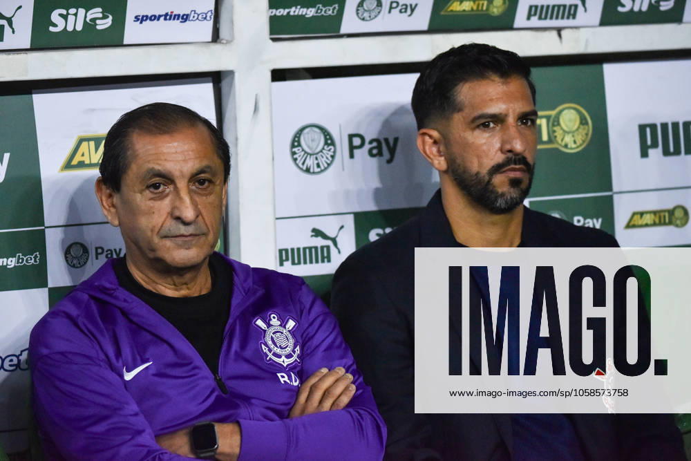 Palmeiras x Corinthians SÃO PAULO, SP - 06.02.2025: PALMEIRAS X CORINTHIANS - Corinthians coach Ramón Díaz and assistant Emiliano Díaz during the match between Palmeiras x Corinthians, valid for the seventh round of the 2025 São Paulo Football Championship, this Thursday, (6) at Allianz Parque, SP. (Photo: Roberto Casimiro Fotoarena) x2685663x RobertoxCasimiro