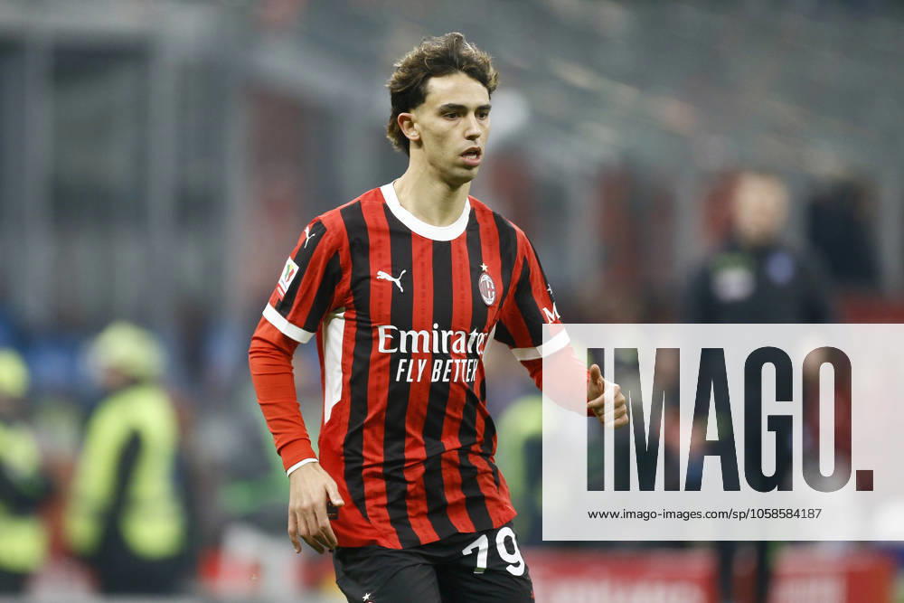 JOAO FELIX SEQUEIRA, Milan, Coppa Italia, Italian Cup, 2024-25, Milan vs Roma 3-1, 05-02-2025, Azione, Action, Single shot COPPA ITALIA 2024-25 MILAN-ROMA 3-1