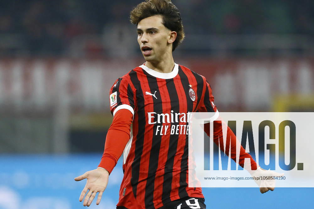 JOAO FELIX SEQUEIRA, Milan, Coppa Italia, Italian Cup, 2024-25, Milan vs Roma 3-1, 05-02-2025, Azione, Action, Single shot COPPA ITALIA 2024-25 MILAN-ROMA 3-1