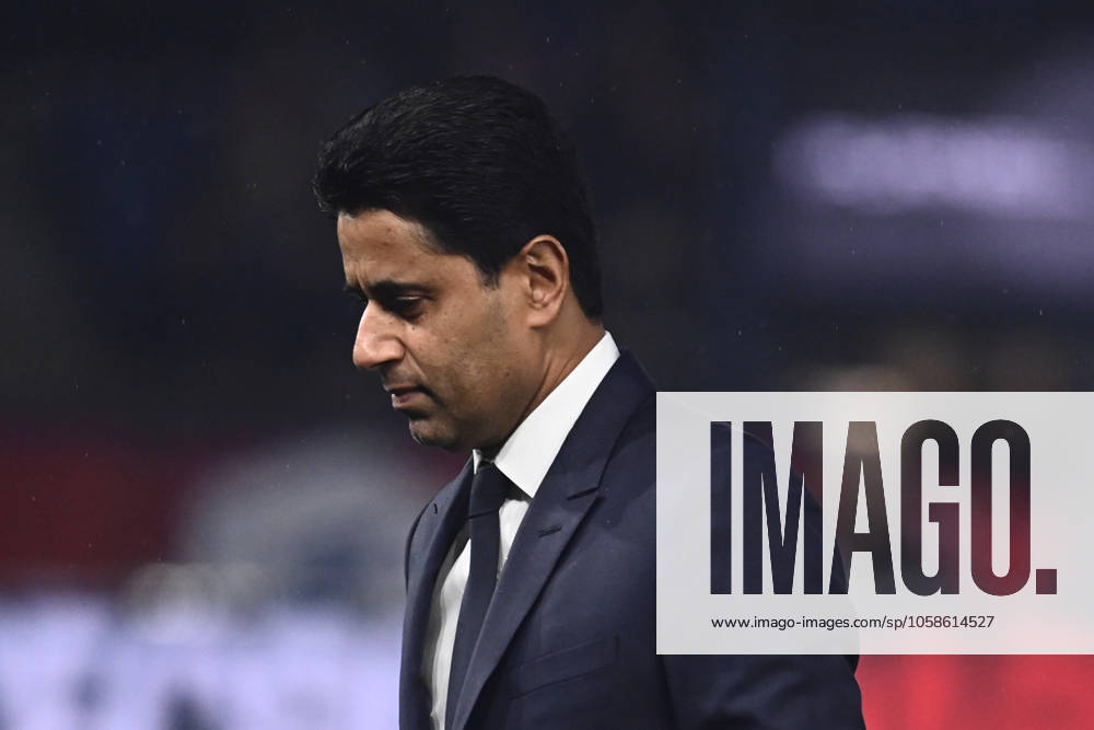 The President of PSG, Nasser al-Khelaifi during the Match of the 21st Day of Ligue 1 McDonald s between PSG and AS Monaco, at the Parc des Princes, February 7, 2025. - 07 02 2025 - France Ile-de-France (region) Paris - JulienxMattiax Pictorium LePictorium_0302585