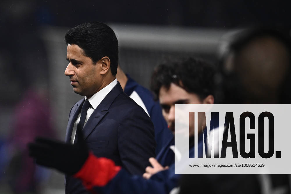 The President of PSG, Nasser al-Khelaifi during the Match of the 21st Day of Ligue 1 McDonald s between PSG and AS Monaco, at the Parc des Princes, February 7, 2025. - 07 02 2025 - France Ile-de-France (region) Paris - JulienxMattiax Pictorium LePictorium_0302587