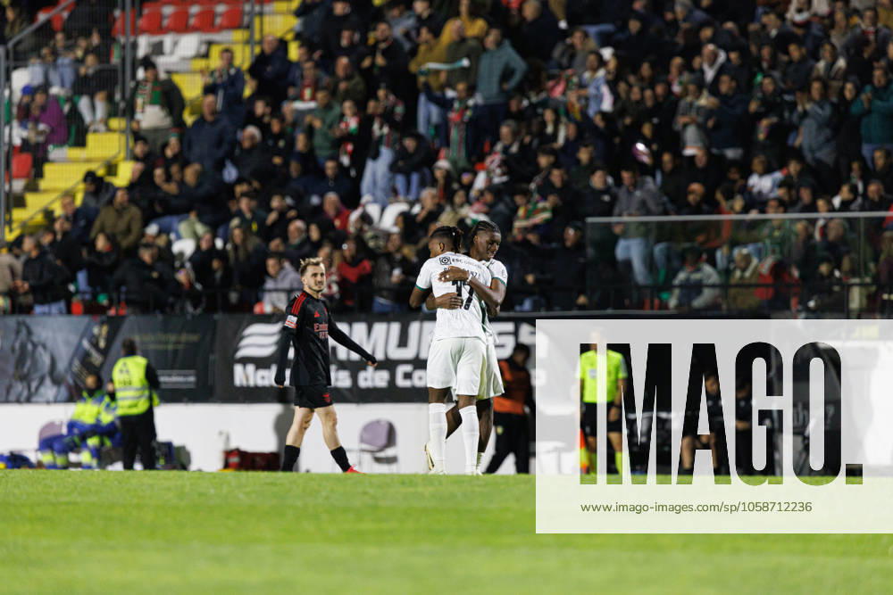 Chico Banza seen celebrating after scoring goal during Liga Portugal game between teams of CF Estrela Amadora and SL Benfica at Estadio Jose Gomes (Maciej Rogowski) Amadora Estadio Jose Gomes Portugal