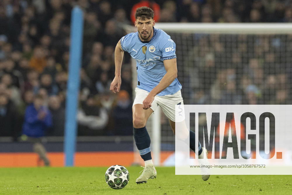 Manchester City v Real Madrid C.F. - UEFA Champions League 2024 25 League Knockout Play-off First Leg Ruben Dias 3 of Manchester City F.C. is in possession of the ball during the UEFA Champions League 2024 25 Knockout Phase Play Off 1st Leg match between Manchester City and Real Madrid at the Etihad Stadium in Manchester, England, on February 11, 2025. Manchester Manchester United, ManU Kingdom