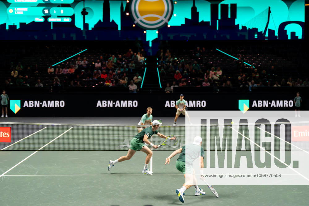 2025-02-03 ABN AMRO Open 2025 ROTTERDAM, NETHERLANDS - FEBRUARY 3: Tallon Griekspoor, Kevin Krawietz, Tim Puetz, Botic van de Zandschulp during the ABN AMRO Open 2025 at Rotterdam Ahoy on February 3, 2025 in Rotterdam, Netherlands. Rotterdam Rotterdam Ahoy Netherlands Content not available for redistribution in The Netherlands directly or indirectly through any third parties.