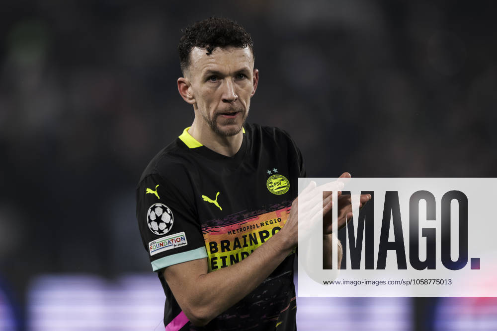 Juventus FC v PSV Eindhovena - UEFA Champion League Ivan Perisic of PSV Eindhoven gestures at the end of the UEFA Champions League 2024 25 knockout phase play-off first leg football match between Juventus FC and PSV Eindhoven. Turin Italy