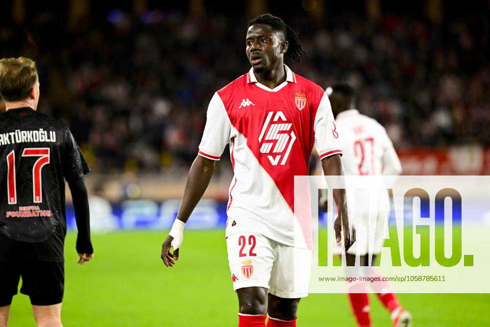 L AS Monaco recoit le SC Benfica dans le cadre du barrage aller de la Ligue des Champions. Mohammed Salisu (ASM)